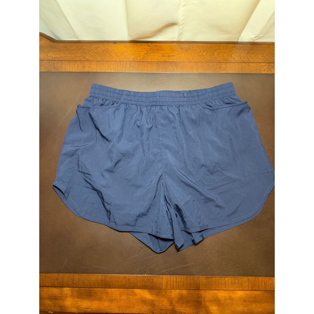 Coolrun Women Navy Blue Athletic Running Shorts Elastic Waist Mesh Lined Size L